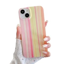 YUMUPIFE Colorful Stripe Pattern Phone Case,for iPhone 15(6.1”)