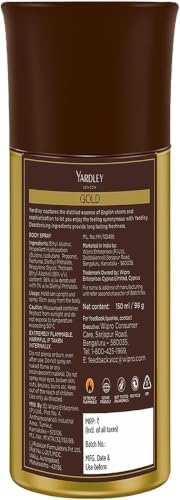 Y.ar.dle.y L.on.do.n Gold Body Spray for Men, 150 ml - 2