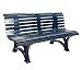 Produktbild gartenmoebel-einkauf Gartenbank 3-sitzer / 150cm aus Kunststoff dunkelblau, wetterfest