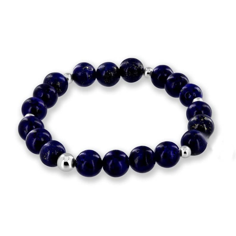 Lapis lazuli stretchable bracelet 8mm pour homme et femme style zen extensible