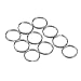 10pcs Titanium Ti Matte Key Chain Key Ring Split Ring Size S 10mm 0.4"