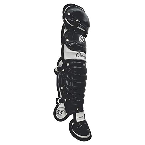 Champion Sports 11\"L Double Knee Full Wing Shin Guards with Wrap-around Padding - Ages: 7-9