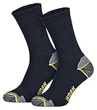 6 Paar 43-46 blau Herren Arbeitssocken Funktionssocken lang verstärkte Ferse Spitze Keine Druckstellen blasenfreie Füße Arbeitsschuhe Trekkingschuhe 44 45