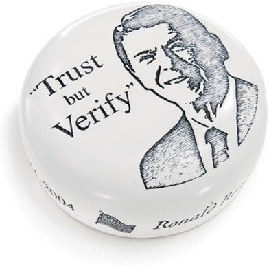 Paper weightTRUST but VERIFY Ronald Regan