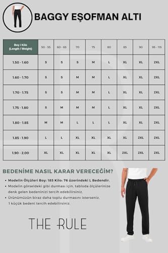 THE RULE Stüssy Baskılı Baggy Yazlık 3 İplik Bol Kesim Düz Paça Mevsimlik Siyah Eşofman Altı RF0510 Siyah 2XL - Görsel 4