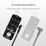 Donner 15 cm kabel do pedału efektów gitarowych płaski kabel krosowy czarny 3-pak
