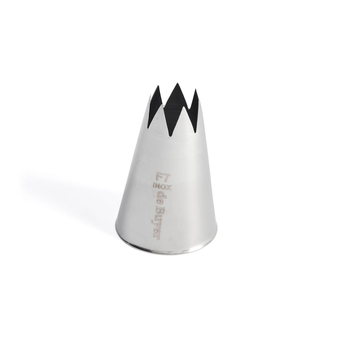 de Buyer 2112, 24N Little Venice Cake Company Rizado Tipo Corona para Boquilla para Fuente con 7-Dientes F7 sin Soldadura 5,3 cm Acero Inoxidable