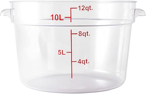 Miniatura 7 de Restaurantware Met Lux - Contenedor de almacenamiento de alimentos de 12 cuartos de galón, 1 recipiente redondo de almacenamiento comercial, tapa se