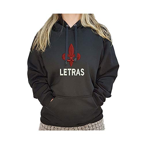 Moletom Canguru Feminino Simbolo Curso Letras Bordado