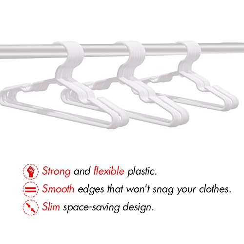 Mosearon 1SU1030-1546 Baby Hangers For Closet - 11.4 Inch 100 Pack Plastic Kids Hangers - Children Hangers & Infant Hangers & Toddler Hangers For Clothes thumb #4