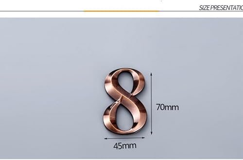 Miniatura 5 de Números de casa para puertas 3D, números de buzón de 3 pulgadas, números del 0 al 9, autoadhesivos, números de puerta de casa, dirección de calle de