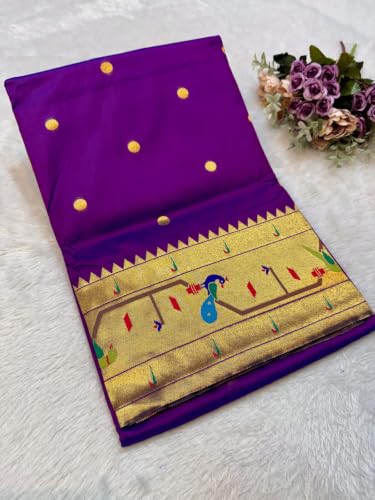 Generic paithani silk saree in soft silk – image 5