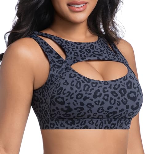Image of Betaven Push up Sports Bra for Women Sexy Hollow Crop Tops with Removable Cups Workout Fitness Yoga Bra Medium Support