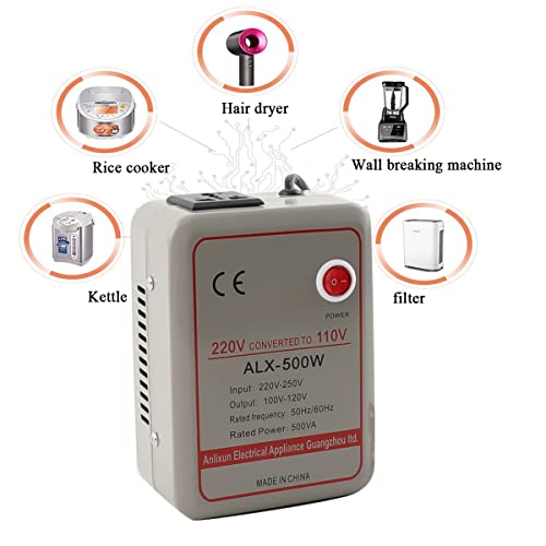 L-home Wandler Konverter Transformer Spannungswandler Transformator 220V-250V auf 100V-120V Wandler Umwandler Converter,Step Down Konverter Transformer(500W)
