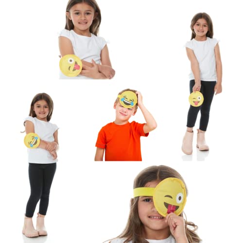 Fomi Kids Hot Cold Gel Ice Packs | 2 Pack | Multi-Use Fun Emoji Designed Wrap For Head, Eyes, Elbow, Wrist, Ankle, Knee | Pain Relief For Children Boo Boos, Fever, Sinus, Headache | Reusable Compress #TOP1