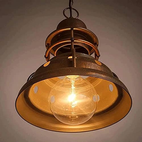 Plafonnier encastré E27 rétro en fer noir pour décoration de bar - 7