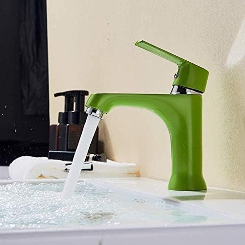 Robinet de bain laiton eau chaude froide mitigeur lavabo orange Style Maison