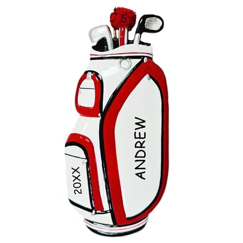 Personalized Golf Sports Christmas Ornament (Golf Bag)