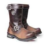 Milwaukee Leather Men’s Classic Leather Engineer Motorcycle Biker Boots - 10