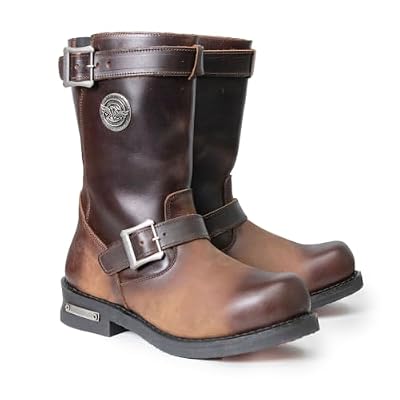Milwaukee Leather Men’s Classic Leather Engineer Motorcycle Biker Boots - 10