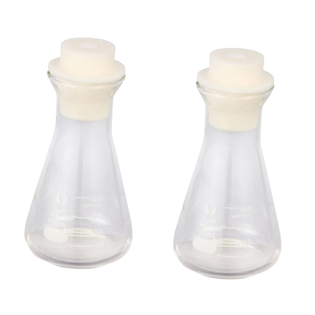 6x Erlenmeyerkolben Aus PP – 100 Ml, Transparent, Für Labor, Chemie & Gewürze, FELTECHELECTR
