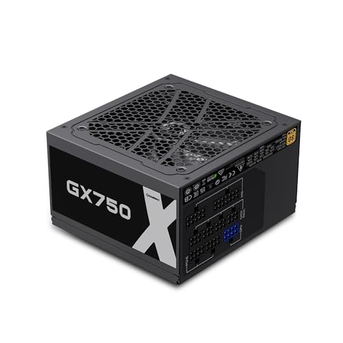 GameMax GX-750 Modular 80 Plus Gold Power Supply With 12cm FDB Fan | Black