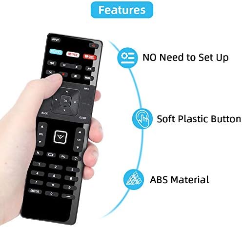 Replacement Remote for Vizio Smart TV Remote XRT-122 and Vizio Smart TV 4K UHD HDR HDTV SmartCast Internet D E Series LED LCD 24 28 32 39 40 43 48 50 55 58 60 65 70 inch TV - View 6