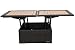 Produktbild OUTFLEXX höhenverstellbarer Loungetisch aus hochwertigem Polyrattan in braun, Gartentisch, Kaffeetisch, 75 x 75 x 40 cm, Esstisch, 152 x 75 x 64,5 cm, Tischplatte in Holzoptik, inkl. Abdeckhaube