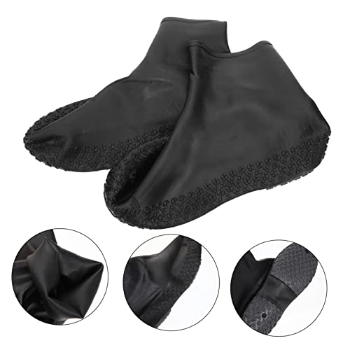 Cubrecalzados reutilizables PartyKindom para días lluviosos, cubrebotas impermeables con suela antideslizante y elásticos para hombre y mujer miniatura 2