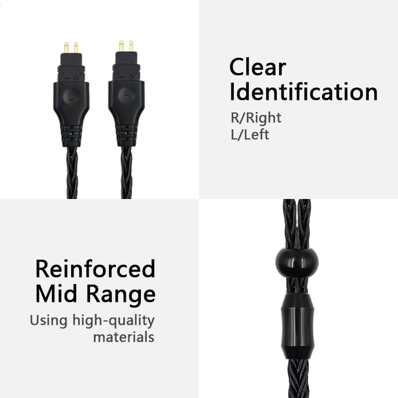 Amazon | Earmax 16-Strand 4.4mm 3.5mm 2.5mm - 2ピン 6N OCC 銀