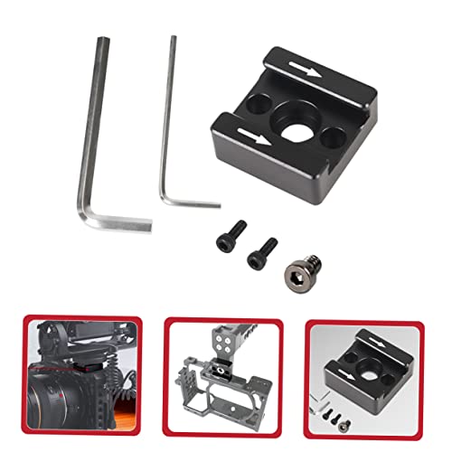 Adaptadores de zapata de flash triples con orificio de 1/4 para montaje de monitor estable 5