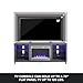 Ameriwood Home Lumina Fireplace TV Stand for TVs up to 70 Inch, Replaceable Electric Fireplace Insert Heater, Remote Control, Timer, Color Changing LED Lights, Crystal Ember Flames, Graphite Gray