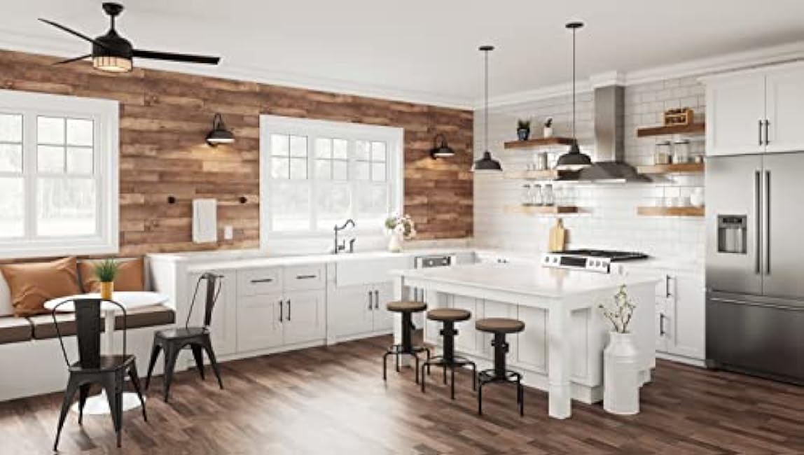 Design House Mason Barn Light Integrated LED Indoor/Outdoor Wall Mount Modern Industrial Farmhouse Wall Light for Patio, Garage, Bathroom, Office, Kitchen, 8 inch, Oil Rubbed Bronze, 588269