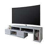 Techni Mobili Adjustable Console 65' TV Stand, Grey
