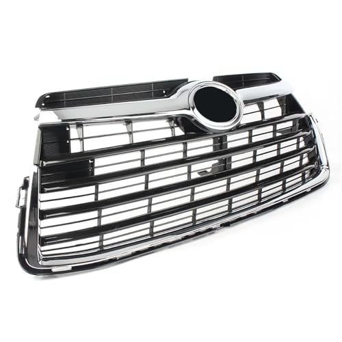 Parrilla Coche para Toyota para Highlander 2014 2015 2016 Coche para ABS Rejilla Superior Delantera Capó Parrilla De Malla con Embelm Parrilla Deportiva