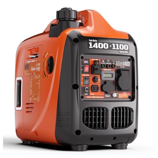 AIVOLT Inverter Stromerzeuger 1400 Watt Notstromaggregat Benzin leise Stromaggregat für Campen, Festivals, und Hausgebrauch mit 2 USB, 12V DC Steckdosen und 230 V Steckdosen