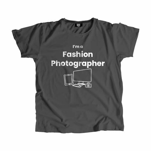 T-shirt photographe de mode anthracite haut unisexe en taille standard