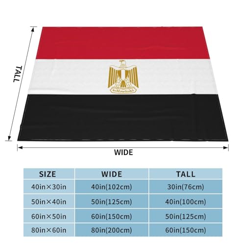 Couverture micro-polaire drapeau égyptien idée cadeau originale lit