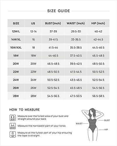 Daci Sexy Plus Size One Piece Swimsuits For Women Plunging Sexy Bathing Suit Tummy Control Lace Up Swimwear Black 18 Plus #TOP4