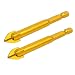 New Lon0167 12mm Tip Featured 6.35mm Hexagonal drill reliable efficacy hole Phillips Cross Head Tile Drill Bit 2pcs(id:876 68 46 95f)