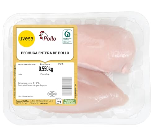 Pechugas enteras de pollo, 500g