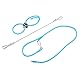 Tnfeeon Pet Hamster Trainingsleine, Maus Mäuse Streifen Weste Harness Rope Walking mit Finder Bell(Blau)