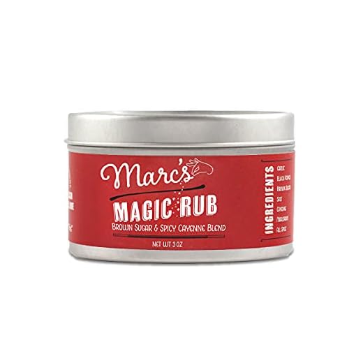 Marc's Magic Rub, Sweet & Spicy Dry Rub Perfect for BBQ, Chicken, Shrimp, Salmon, Vegetables. Gluten Free, No MSG, No Preservatives. Original, 3 oz tin (Pack of 1)