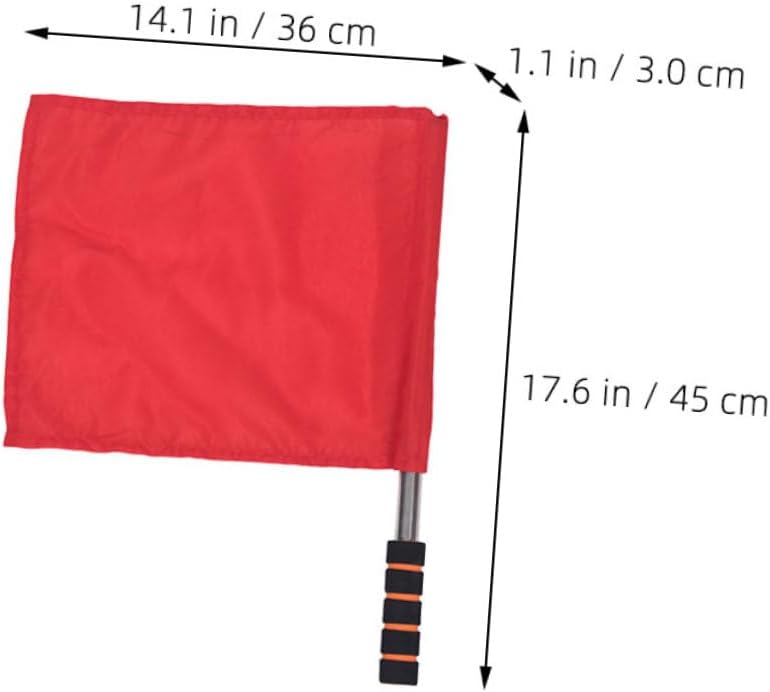 Happyyami Flag Cheering Handheld Referee Flag Soccer Flags Competition Referee Flag Racing Flag Competition Signal