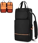 Damero Drumstick Bag, Drumstick Mallet Bag with Detachable Shoulder Strap, Hanging Drum Sticks Bag for Drummers, Beginners in Band, Gig