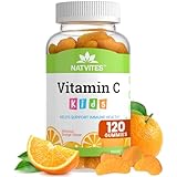 Natvites Kids Vitamin C Gummies – 120 Count of Tasty Immune Support Supplement for Kids, Toddlers, and Teens. Vitamin C Gummy Orange Flavored, Non-GMO, Gluten-Free, Vegan, Nut-Free, and Dairy-Free.