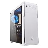 Noua Noob X13 Bianco Case ATX per PC Gaming 0.55MM SPCC 3*USB3.0/2.0 con Ventola Triplo Halo RGB Addressable 5V 3-Pin Pannello Laterale in Vetro Temperato (AxPxL: 450x420x180 mm)