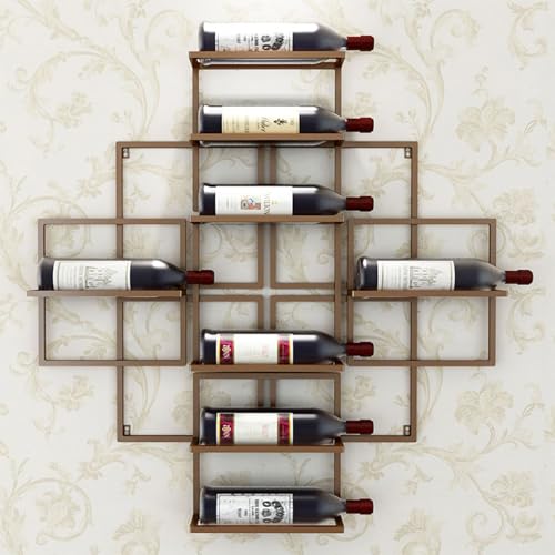 Soporte para botellas de vino de pared estilo vintage metal miniatura 4