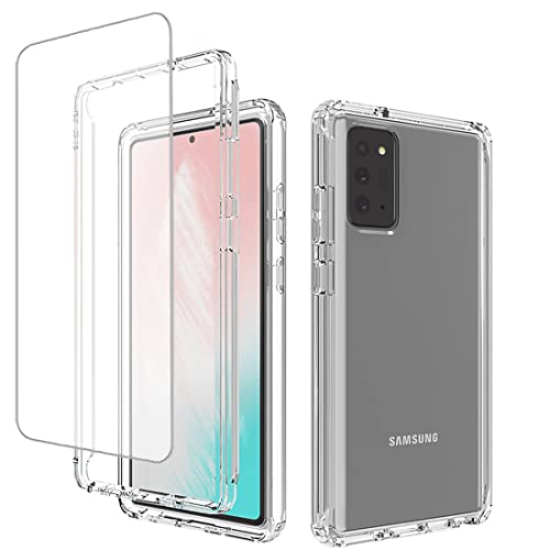 Zoeirc Case for Galaxy Note 20 5G, SM-N981U: Crystal Clear, Full-Body Protection, Built-in Screen Protector, Shock-Absorbent, Wireless Charging Compatible
