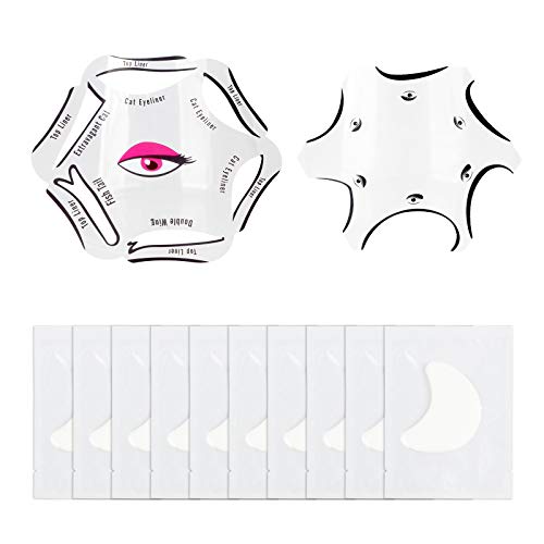 Skytree 100 Pcs Eyeshadow Stencils, Eye Shadow and Eyeliner Quick Makeup Stencil Cards for Eye Shadow Eyeliner Makeup